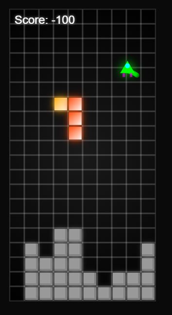 Screenshot of Aliens vs. Tetris